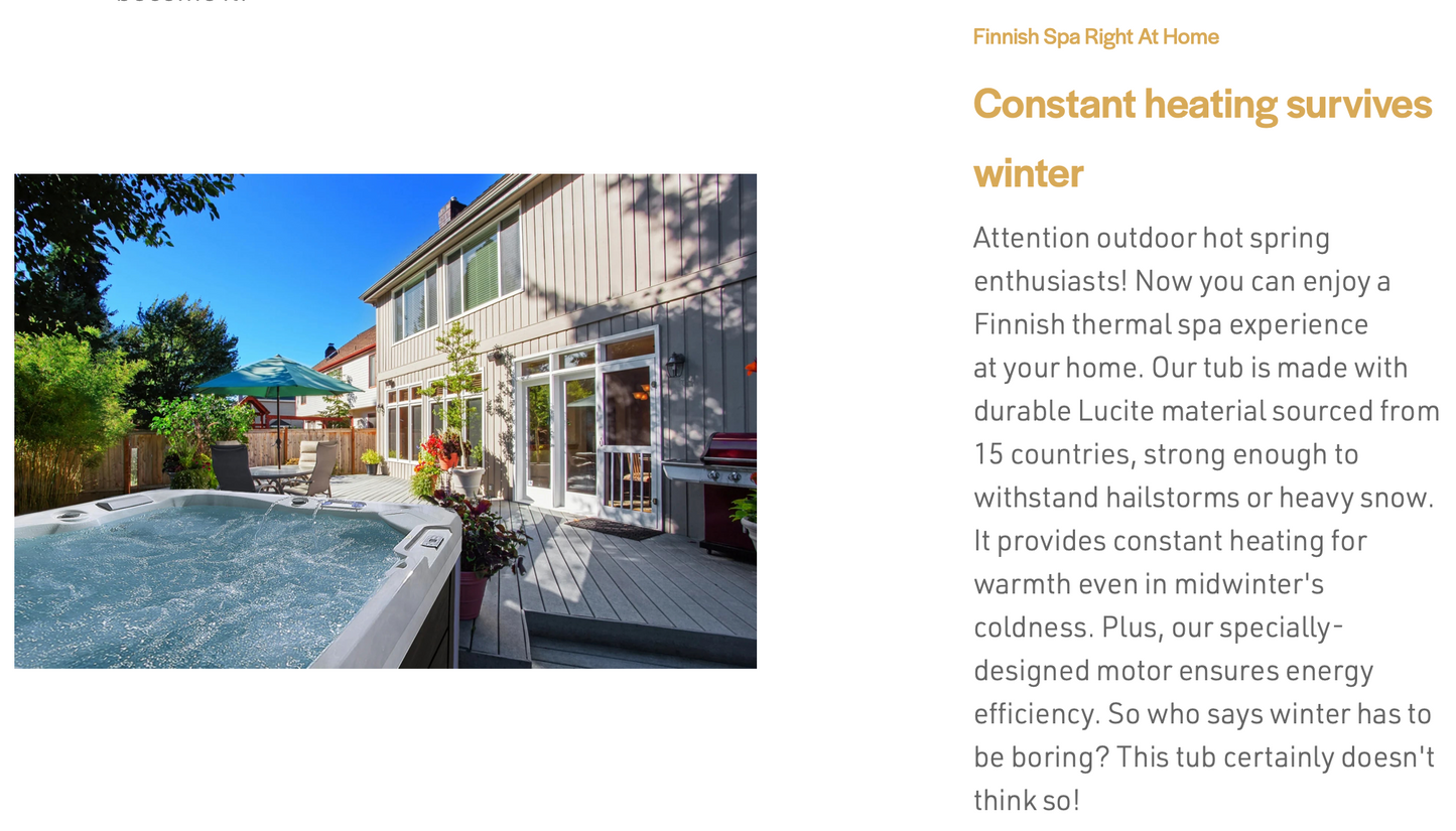 Luxury Freestanding 5-Person Square Outdoor Hot Tub