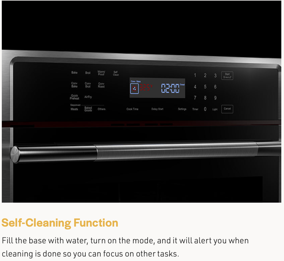 Empava 30" Electric Single Wall Oven and Air Fryer Combo