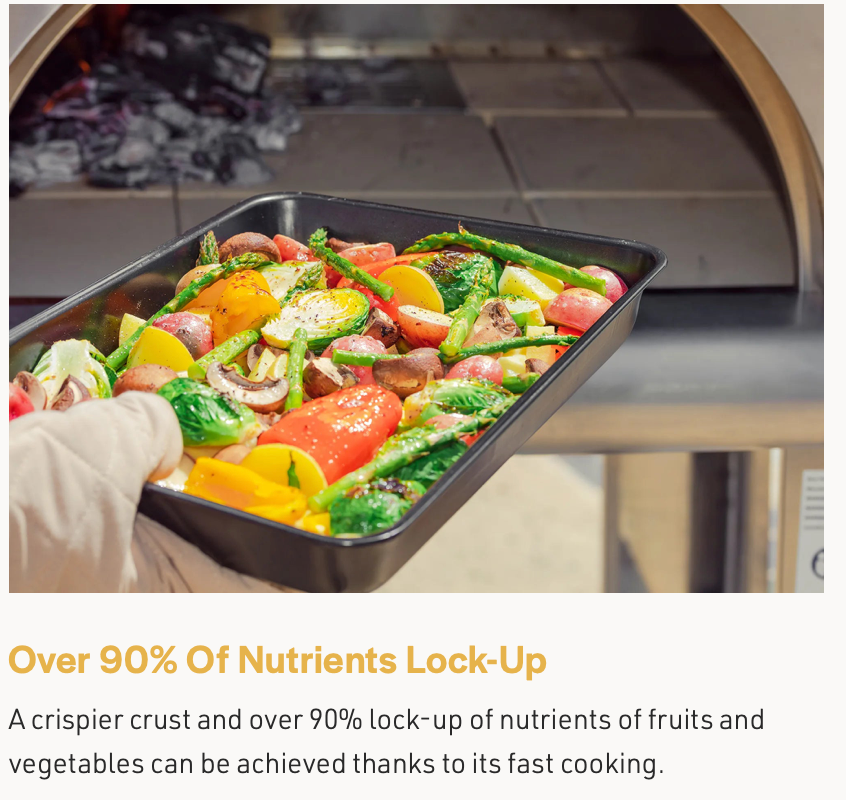 Empava Outdoor Wood Fired Pizza Oven With Side Table