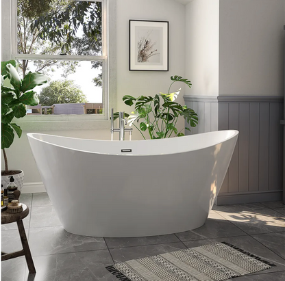 67" Freestanding Soaking Tub with Center Drain