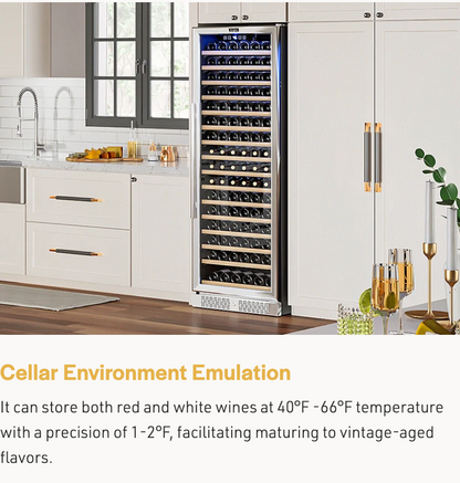 Empava Wine Cooler 70" Tall Wine Fridge