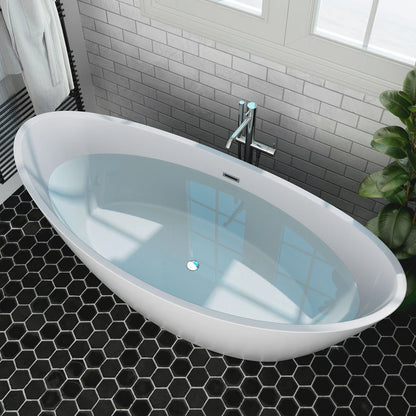 67" Freestanding Soaking Tub with Center Drain