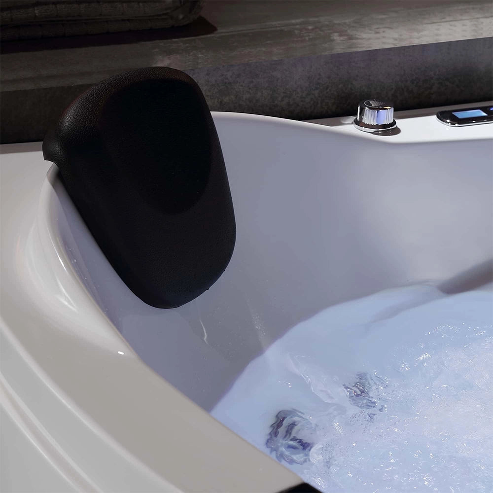 59" Alcove Whirlpool Inline Heater LED Tub With Left Drain