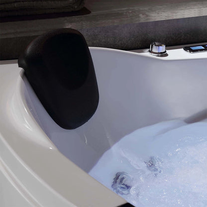 59" Alcove Whirlpool Inline Heater LED Tub With Left Drain