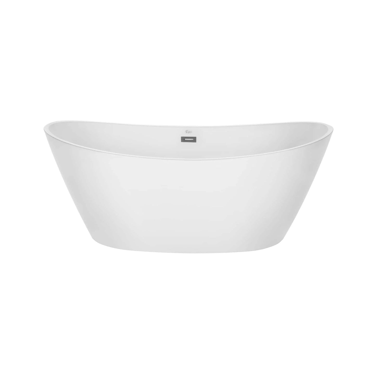 59" Freestanding Soaking Tub With Center Drain