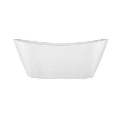 59" Freestanding Soaking Tub With Center Drain