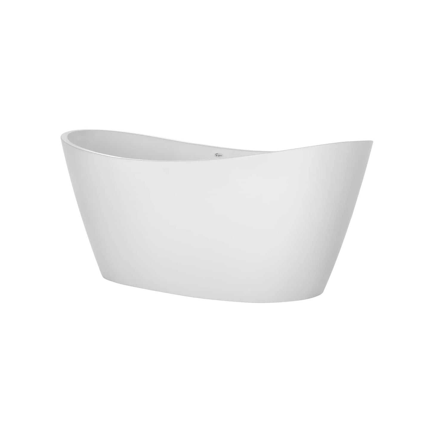 59" Freestanding Soaking Tub With Center Drain