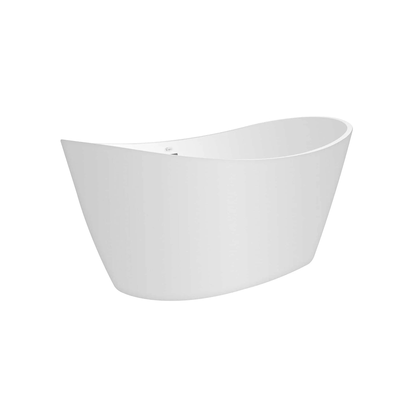 59" Freestanding Soaking Tub With Center Drain