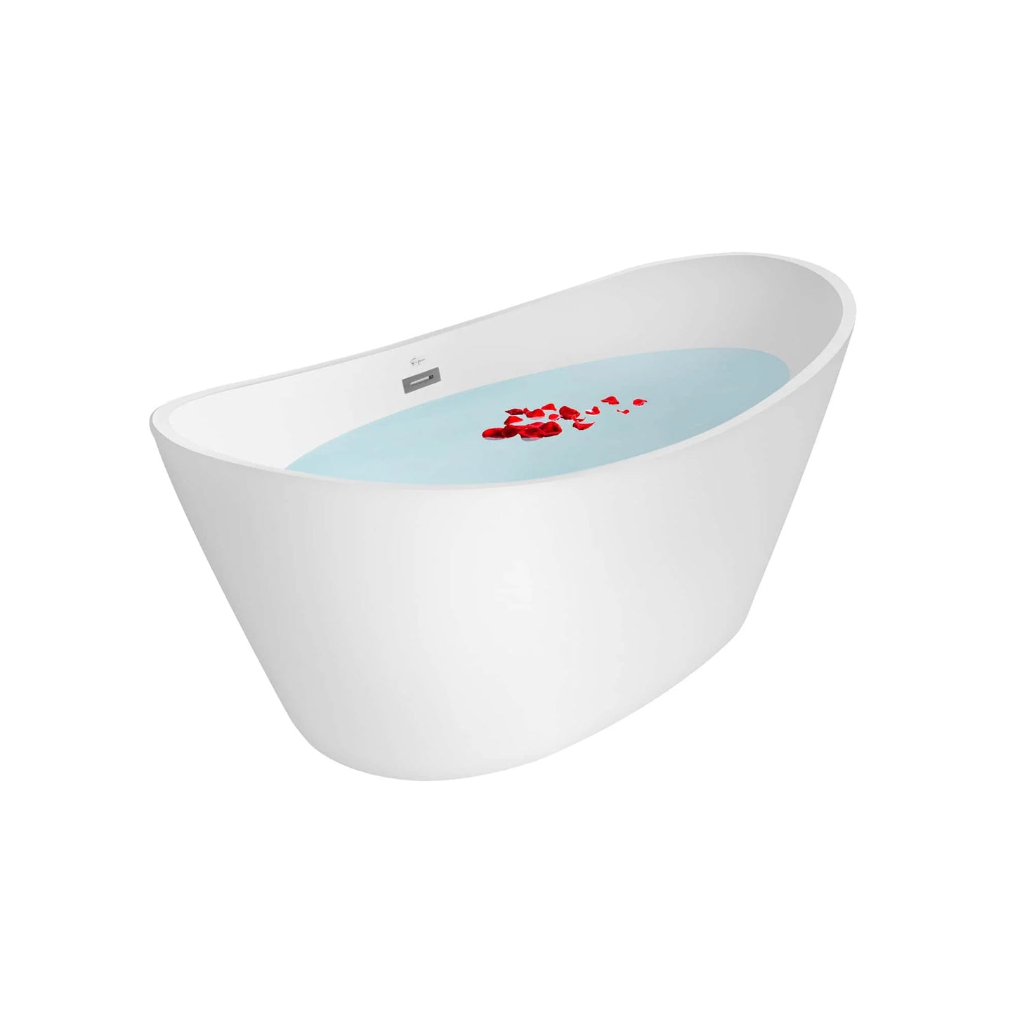 59" Freestanding Soaking Tub With Center Drain