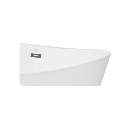 59" Freestanding Soaking Tub With Center Drain