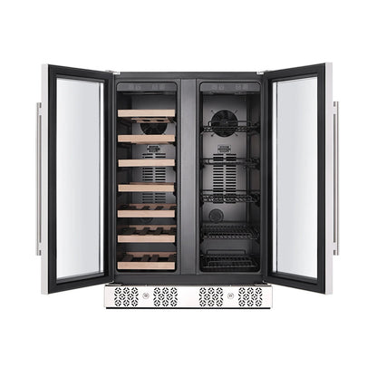 Empava 24" Dual Zone Wine And Beer Fridge Beverage Cooler