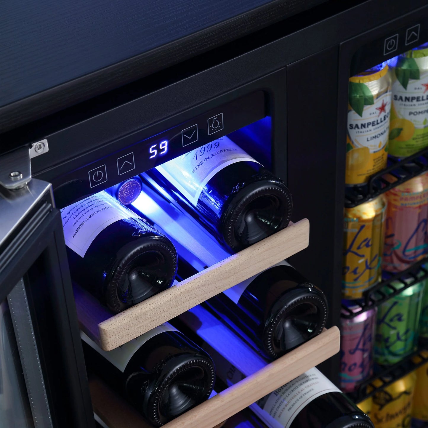 Empava 24" Dual Zone Wine And Beer Fridge Beverage Cooler