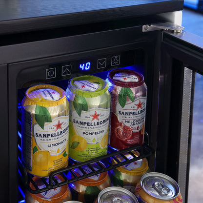 Empava 24" Dual Zone Wine And Beer Fridge Beverage Cooler
