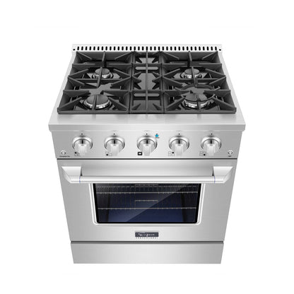 Empava 30 In. Pro-Style Slide-In Single Oven Gas Range
