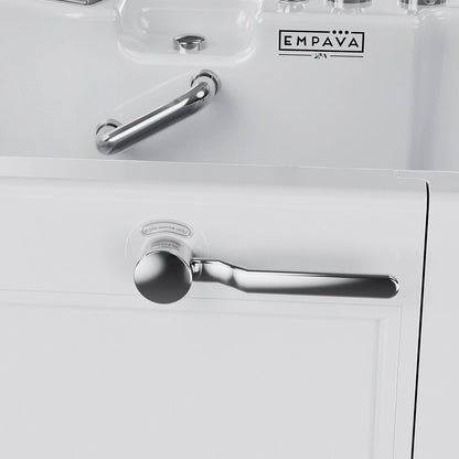 54" Alcove Inline Heater Whirlpool Walk-In Tub 2.0 Upgraded With Right Drain