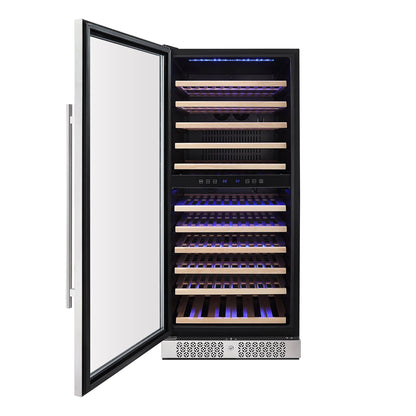 Empava 55" Tall Dual Zone 100 Bottle Wine Fridge