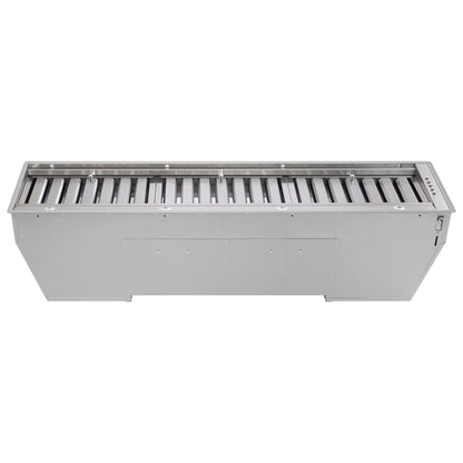 Forno Frassanito 48-Inch Recessed Range Hood, Stainless Steel Baffle Filters, LED Lighting