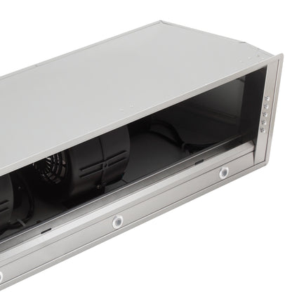 Forno Frassanito 60-Inch Recessed Range Hood, Stainless Steel Baffle Filters, LED Lighting