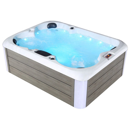 Luxury Freestanding 4-Person Rectangle Outdoor Hot Tub