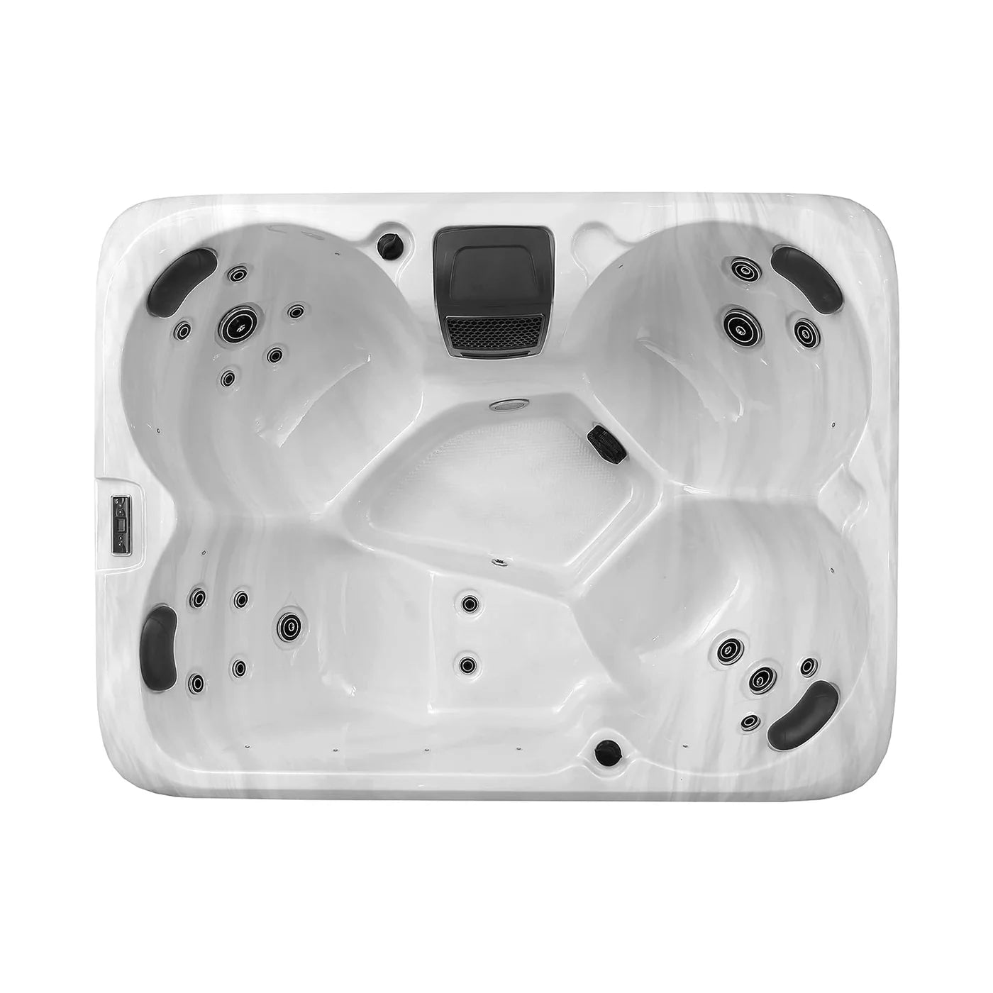 Luxury Freestanding 4-Person Rectangle Outdoor Hot Tub