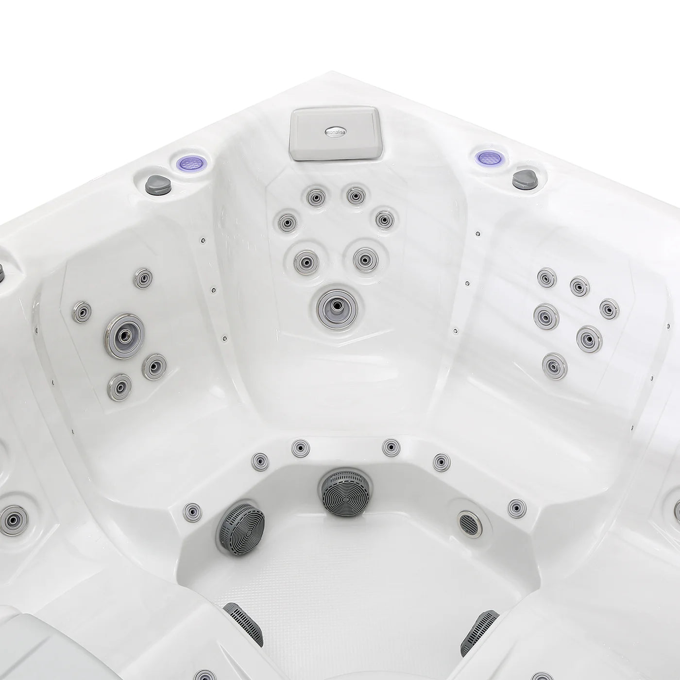 Luxury Freestanding 6-Person Square Outdoor Hot Tub