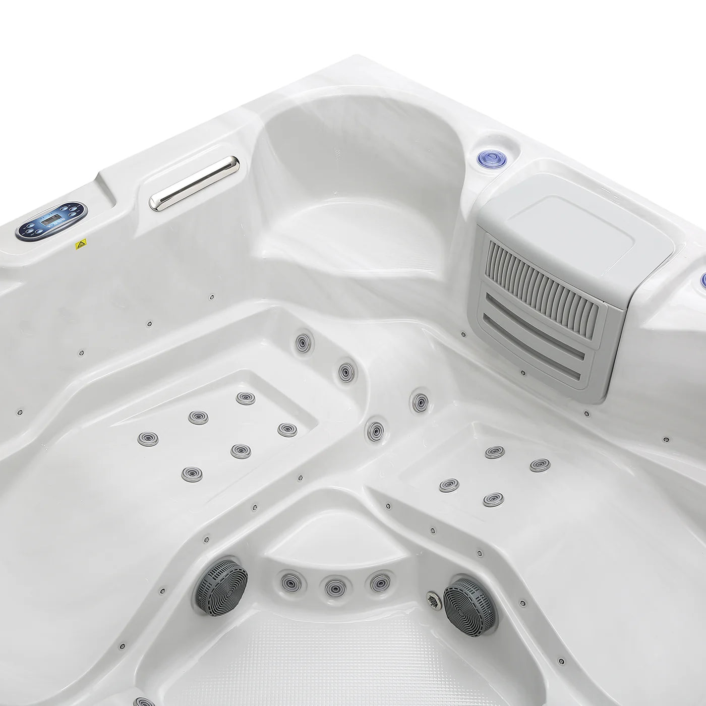 Luxury Freestanding 6-Person Square Outdoor Hot Tub