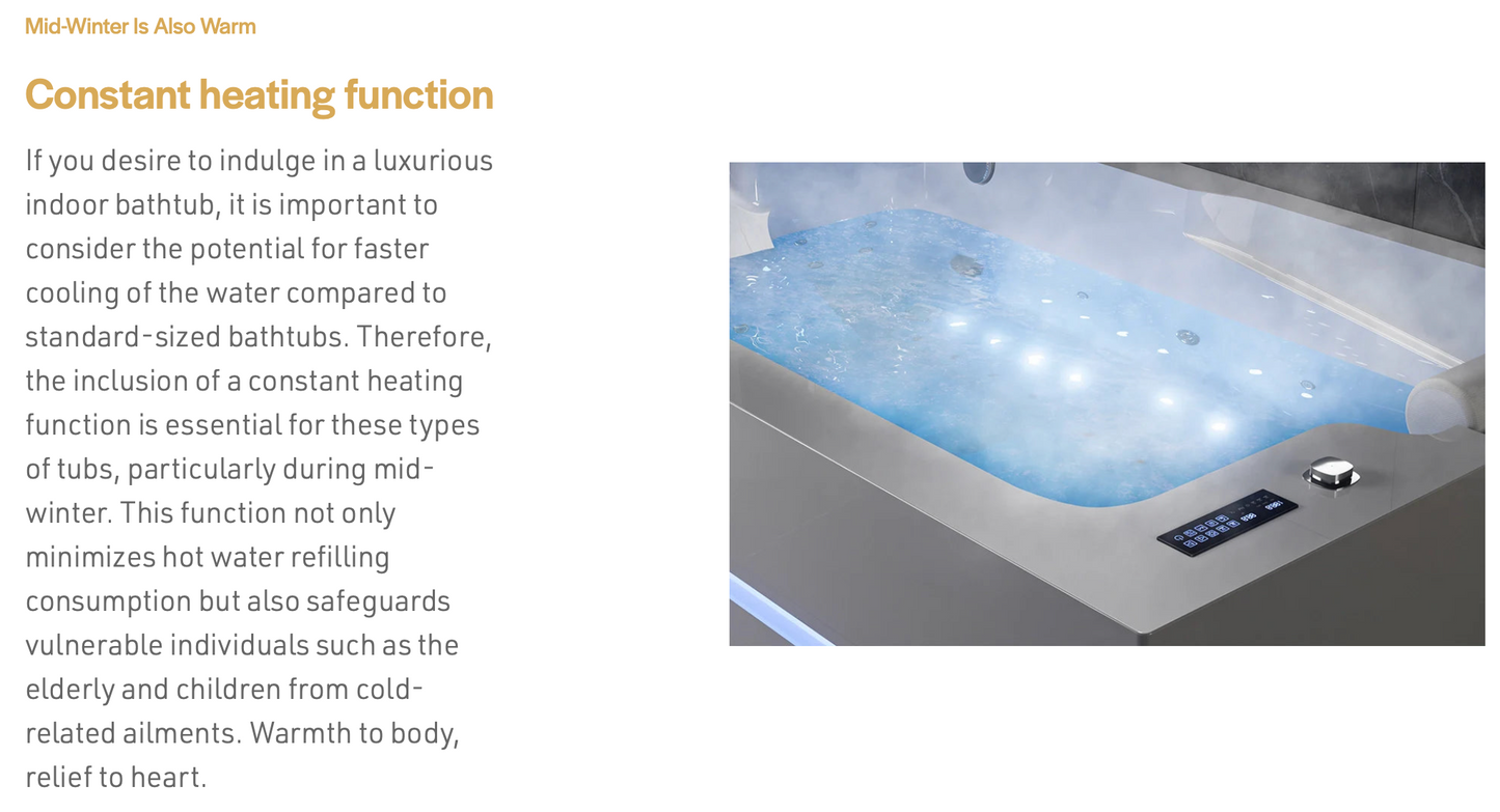 71 In. Alcove Massage Inline Heater 2-Person LED Tub With Left Drain