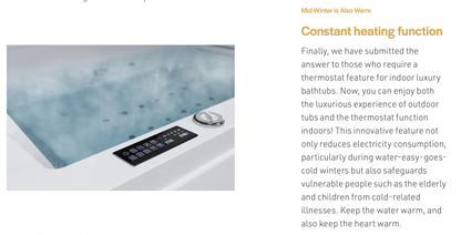 71 In. Freestanding Combination Massage 2-Person LED Tub With Center Drain