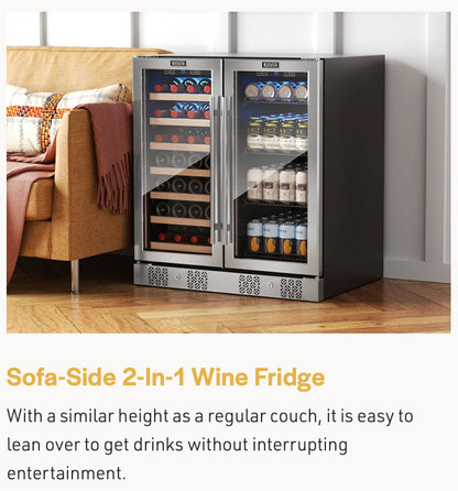 Empava Dual Zone Wine & Beverage Cooler Fridge