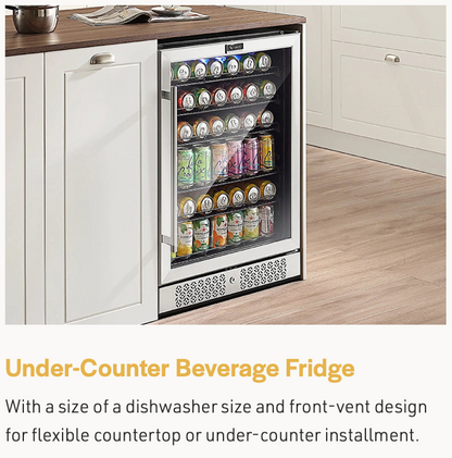 Empava 24 Inch Freestanding & Under Counter Beverage Fridge